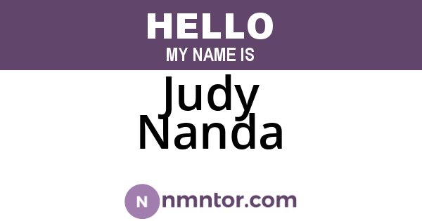 Judy Nanda