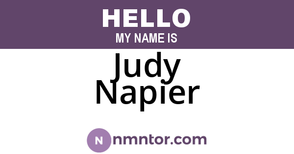 Judy Napier
