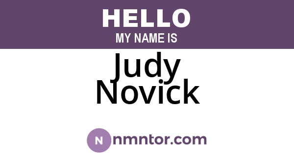 Judy Novick