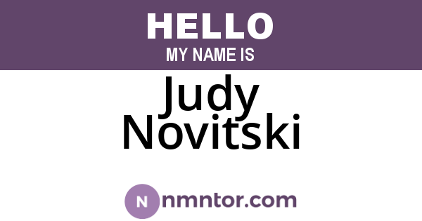 Judy Novitski