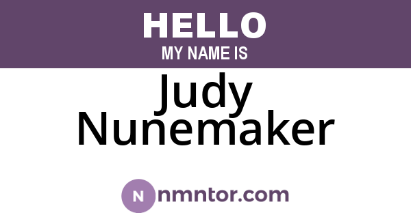 Judy Nunemaker