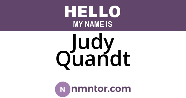Judy Quandt