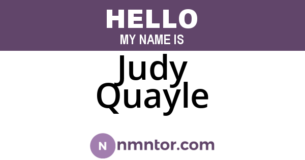 Judy Quayle