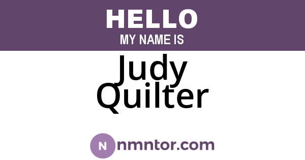 Judy Quilter