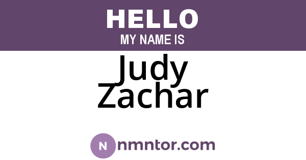 Judy Zachar