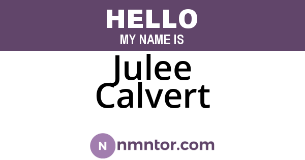 Julee Calvert