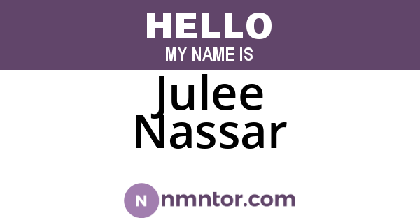 Julee Nassar