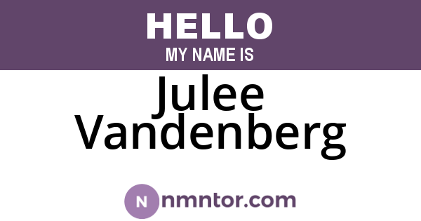 Julee Vandenberg
