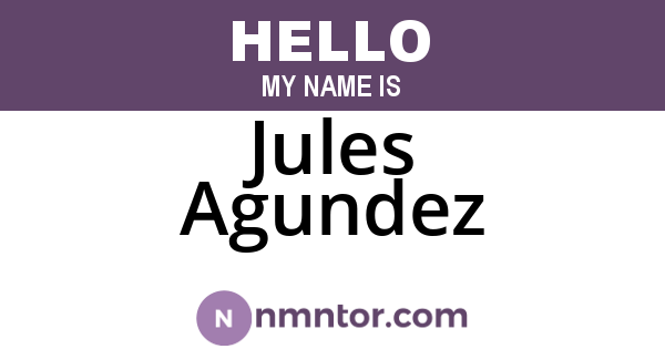 Jules Agundez