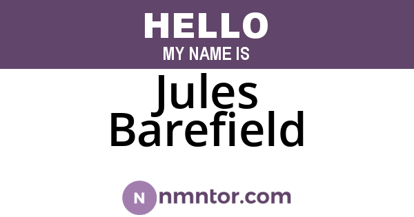 Jules Barefield