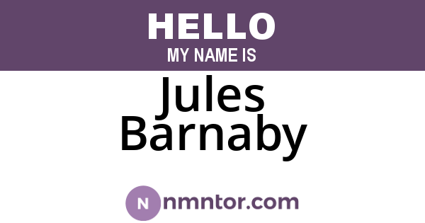 Jules Barnaby