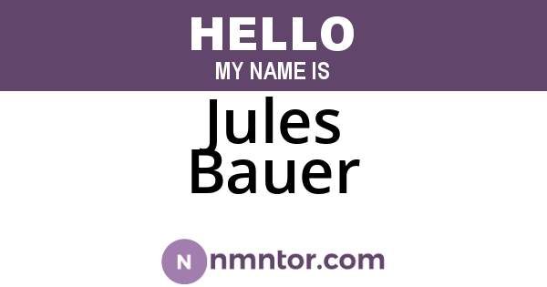 Jules Bauer