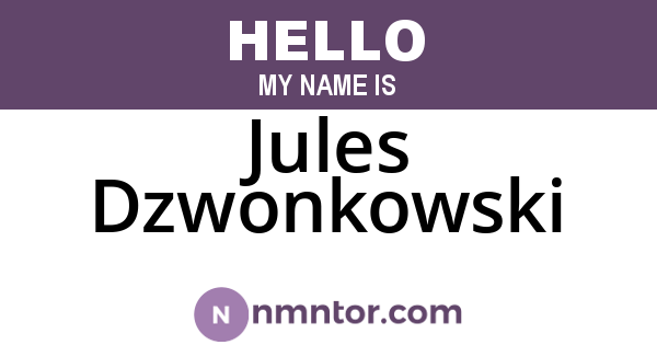 Jules Dzwonkowski