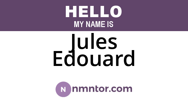 Jules Edouard