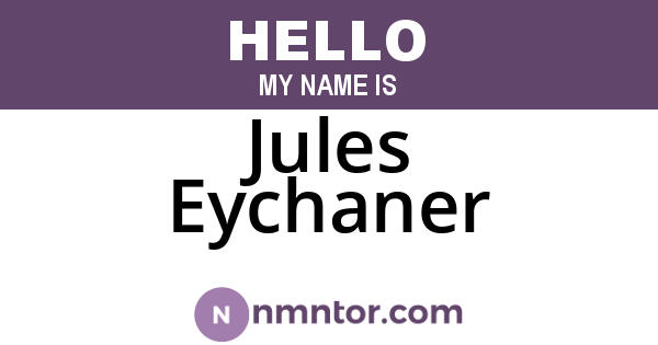 Jules Eychaner