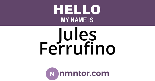 Jules Ferrufino