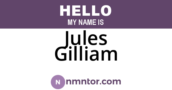 Jules Gilliam