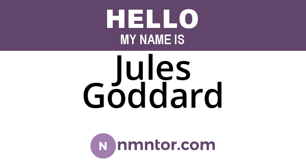 Jules Goddard