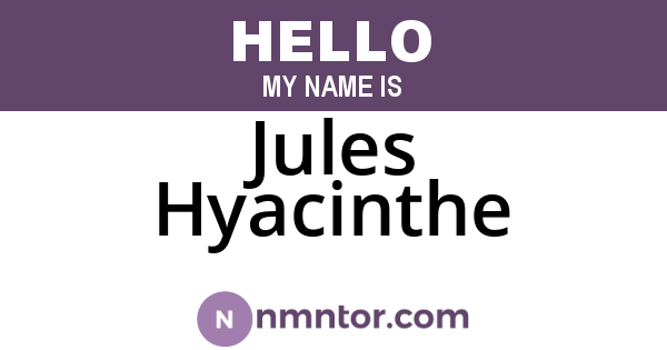 Jules Hyacinthe