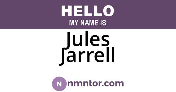 Jules Jarrell