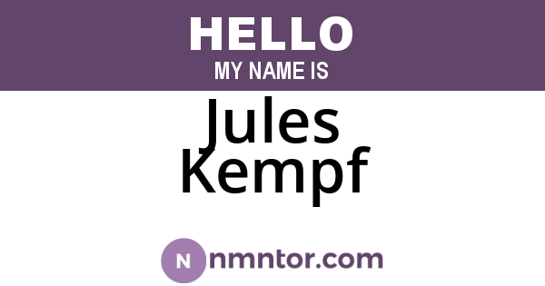 Jules Kempf
