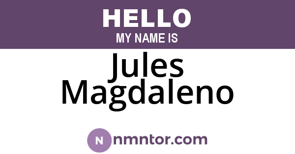 Jules Magdaleno