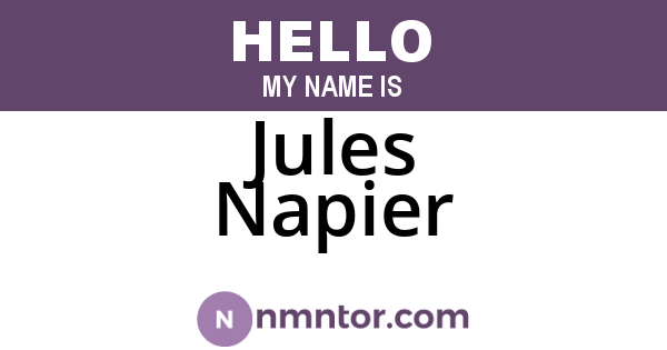 Jules Napier