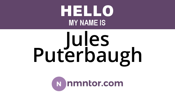Jules Puterbaugh