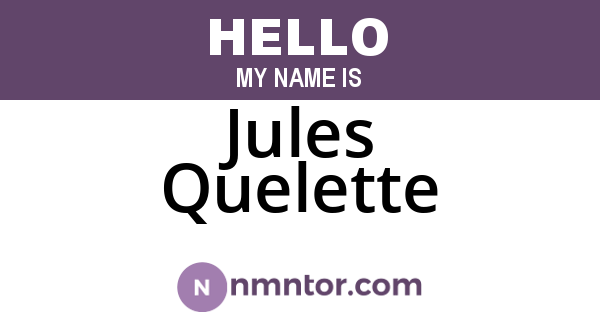 Jules Quelette