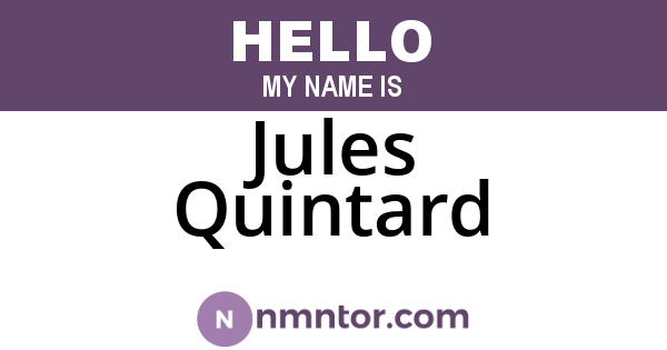 Jules Quintard