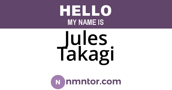Jules Takagi