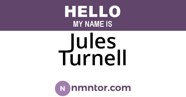 Jules Turnell