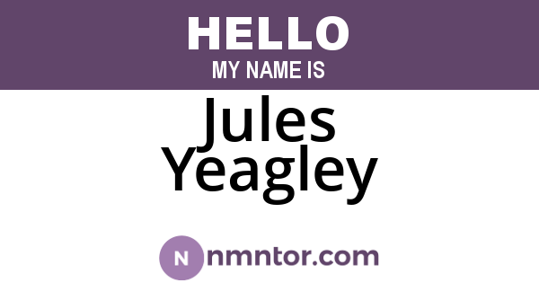Jules Yeagley