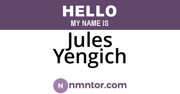 Jules Yengich