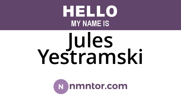 Jules Yestramski