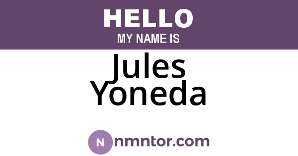 Jules Yoneda