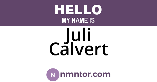 Juli Calvert