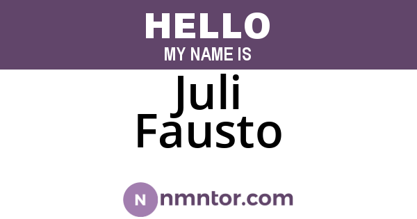 Juli Fausto