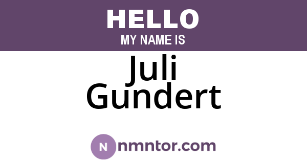 Juli Gundert