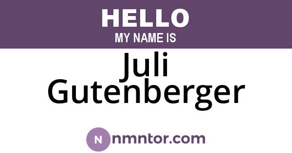 Juli Gutenberger