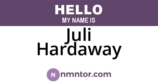Juli Hardaway