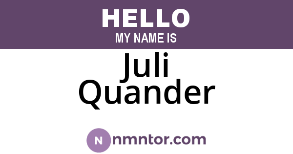Juli Quander
