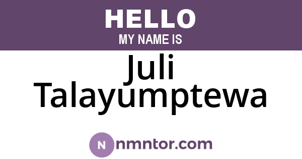 Juli Talayumptewa