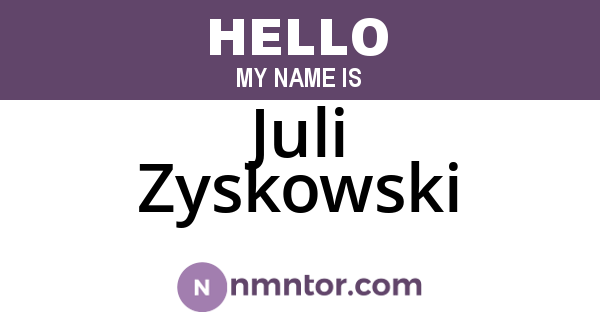 Juli Zyskowski