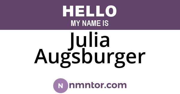 Julia Augsburger