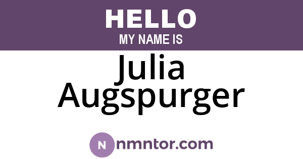 Julia Augspurger