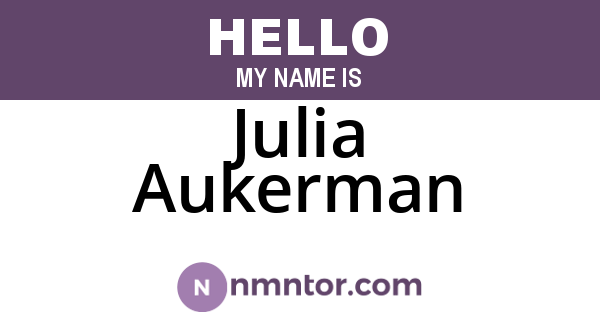 Julia Aukerman