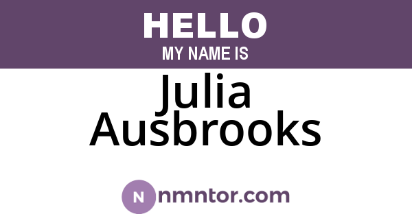 Julia Ausbrooks