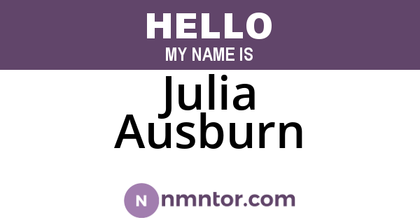 Julia Ausburn