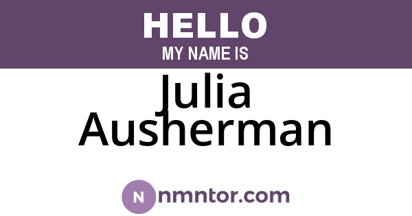 Julia Ausherman